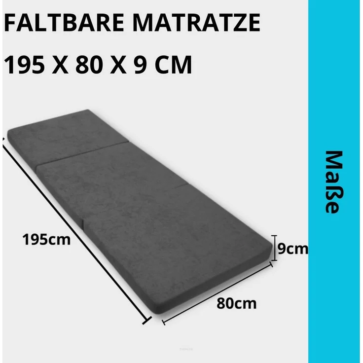 Klappmatratze Klappmatratze Gästematratze L - 195x80x9cm, FORTISLINE – Bild 4