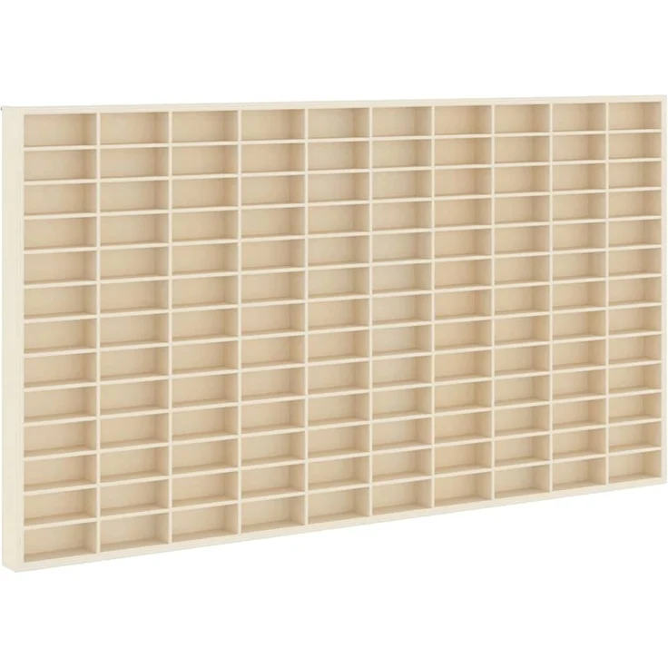 vidaXL Wanddisplay-Case mit Regal Beige 98 x 4,5 x 55 cm Holzwerkstoff 42015608 – Bild 2