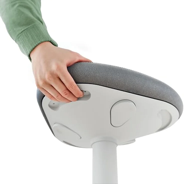 Leitz Ergo Set Active Stehhocker mit Dual Density Foam Komfortsitz + Multi-Winkel-Laptopständer, Hocker höhenverstellbar von 57 bis 82 cm, Für bis zu 110 kg, 65450085 + 64240001 – Bild 10