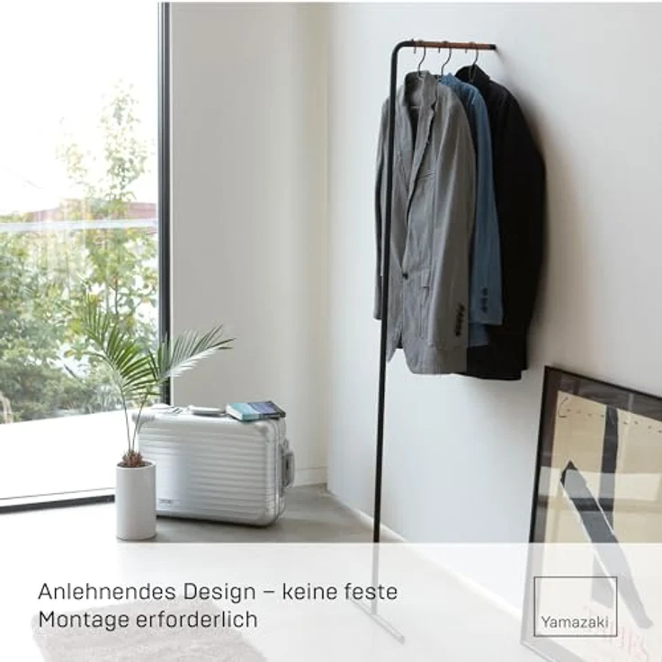 Yamazaki Garderobenständer "Tower" zum Anlehnen an die Wand 160cm, Kleiderständer, minimalistisch, für den modernen Loft Stil – Bild 4
