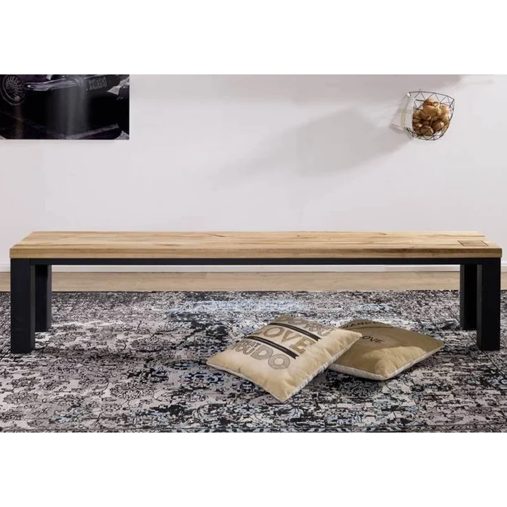 Bank Wildeiche 160x35x45 natur geölt VILLANDERS #123 – Bild 3