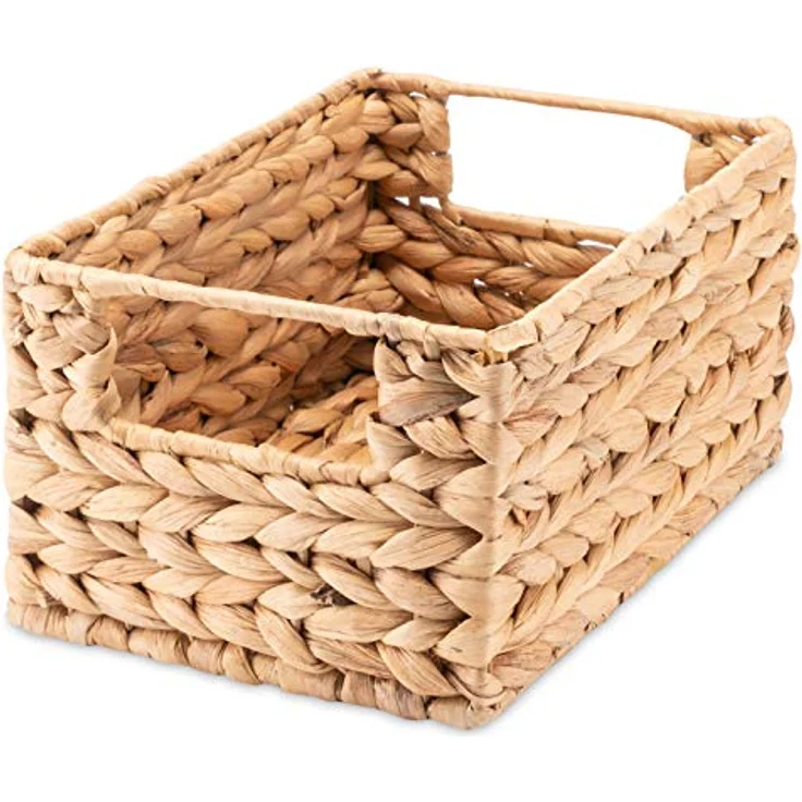 Decorasian Regalkorb Vielseitige Aufbewahrungsbox aus Wasserhyazinthe (2 St), Handgefertigter Flechtkorb, 22 x 17 x 12 cm – Bild 5