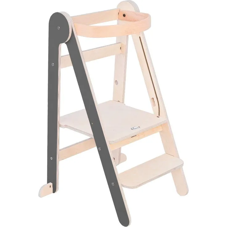 Mamatoyz Lernturm - Grey Color - Holz Grau