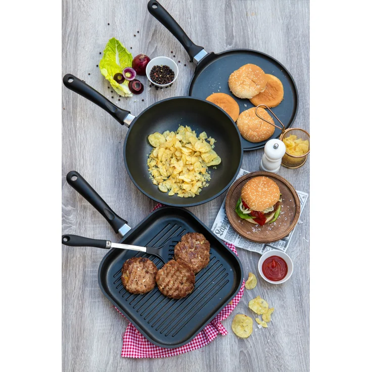 ELO Bratpfanne ALUCAST D 28 cm grau Pfannen-Set Pfanne Pfannenset – Bild 6