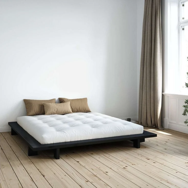 Karup Design Bettgestell JAPAN BED Bodenbett, Holzrahmen, Futonbett, Jugendbett, Holzbett, Massivholzbett mit Lattenrost, Kiefer massiv, Bett ohne Kopfteil – Bild 3