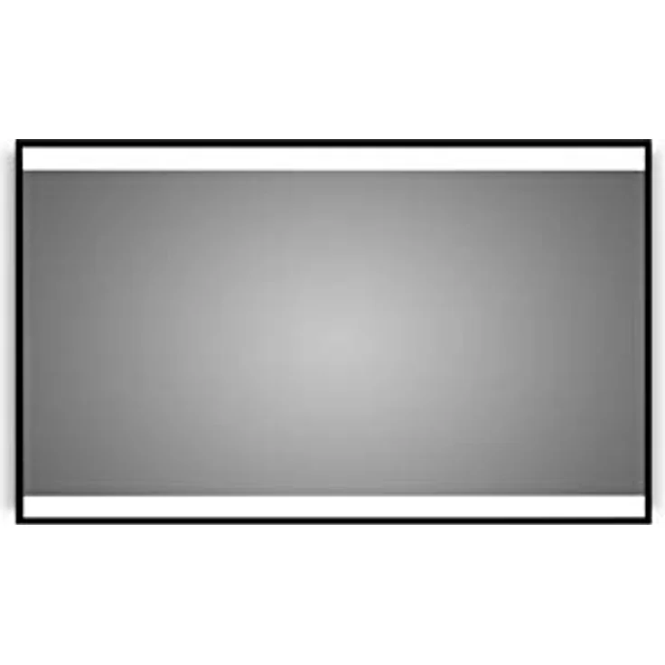 Talos Black Shine Badspiegel 120x70 cm, LED beleuchtet mit mattschwarzem Aluminiumrahmen, neutralweißem Licht und Kippschalter – Bild 2