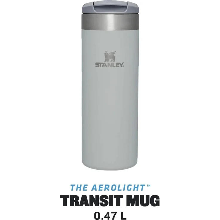 STANLEY Aerolight Transit Thermobecher 16OZ - Hält 6 Stunden Heiß - Spülmaschinenfest - Kaffeebecher To Go Auslaufsicher - Kompatibel Mit Gängigen Pkw-Getränkehalterungen - Watercolor Blue – Bild 4