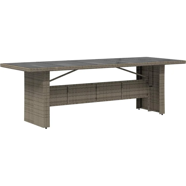 vidaXL Outdoor-Essgruppe 11 stk. Grau Poly-Rattan 3448947 – Bild 9
