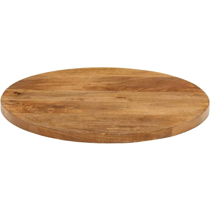vidaXL Tischplatte Ø 50x2,5 cm Rund Massivholz Mango 370072 – Bild 2