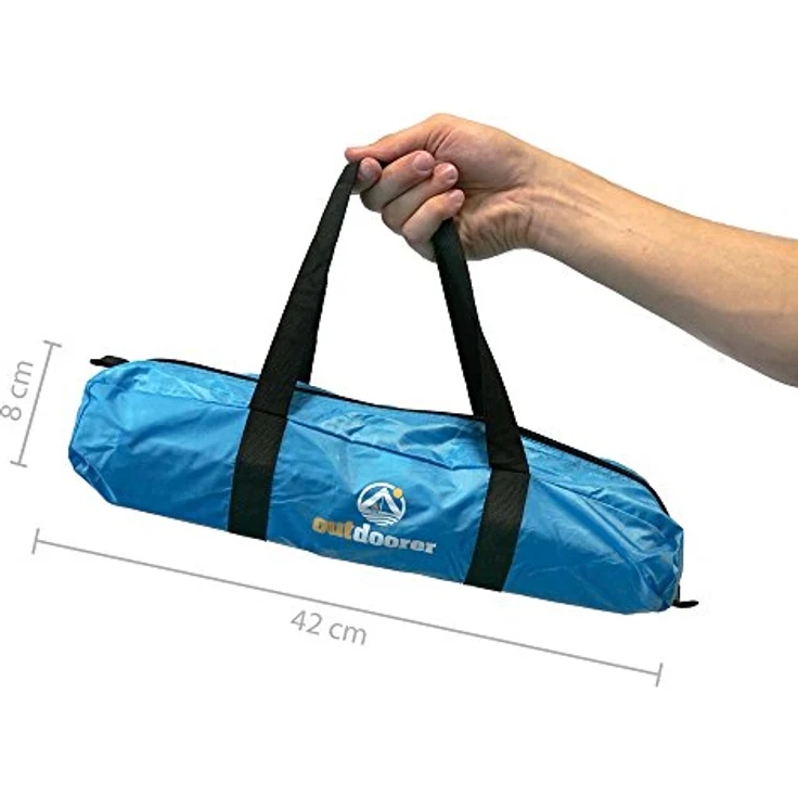 outdoorer Strandmuschel Helios - Reise-Strandmuschel mit UV Schutz 80, Mini-Packmaß, in Blau – Bild 5