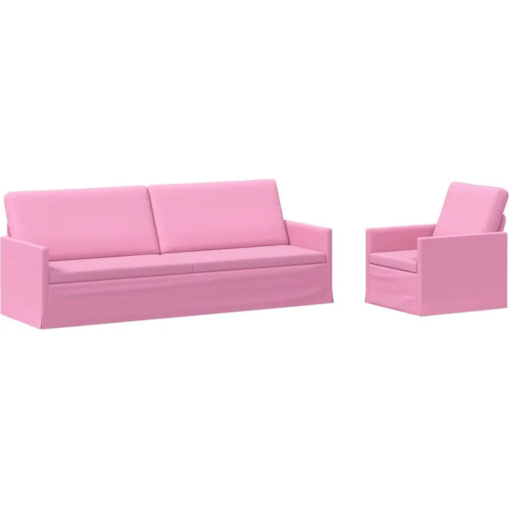 vidaXL Sofa-Set 2 pcs Rosa Stoff 3433187 – Bild 1
