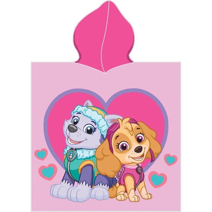 BERONAGE Kapuzenhandtuch Paw Patrol Kinder Kapuzen Bade-Poncho Girl's Rosa 60x120 cm Poncho, 100% Baumwolle (1-St), Frottee in Velours-Qualität – Bild 3