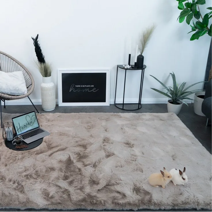 Consilio Concept Fellteppich Teppich Hasenfell Imitat HEAVEN Fell Hochflor rechteckig Höhe: 50 mm