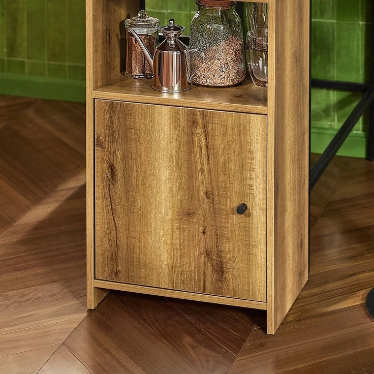 SoBuy FWT98-PF Bartisch, Spanplatte, Melamin, Braun, 110 x 105 x 50 cm – Bild 5