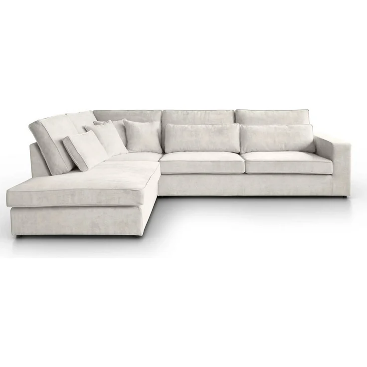 Beautysofa Ecksofa mit dekorativen Kissen PARMA, im modernes Design, klassische Polsterecke inklusive Wellenfedern – Bild 5