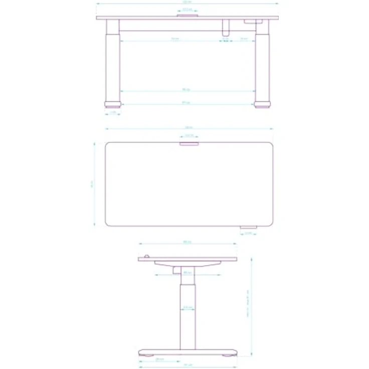 Ultradesk Pulsar Gerade Rechteckige Form MDF-Platten Stahl Gaming Schwarz – Bild 3