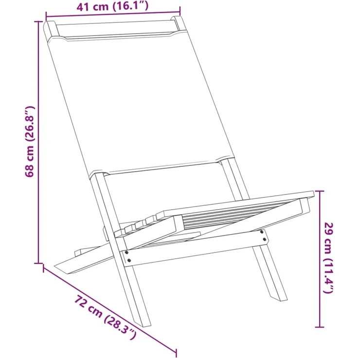 vidaXL Gartenstühle 8 Stk. Klappbar Grün Stoff und Massivholz 3214651 – Bild 10