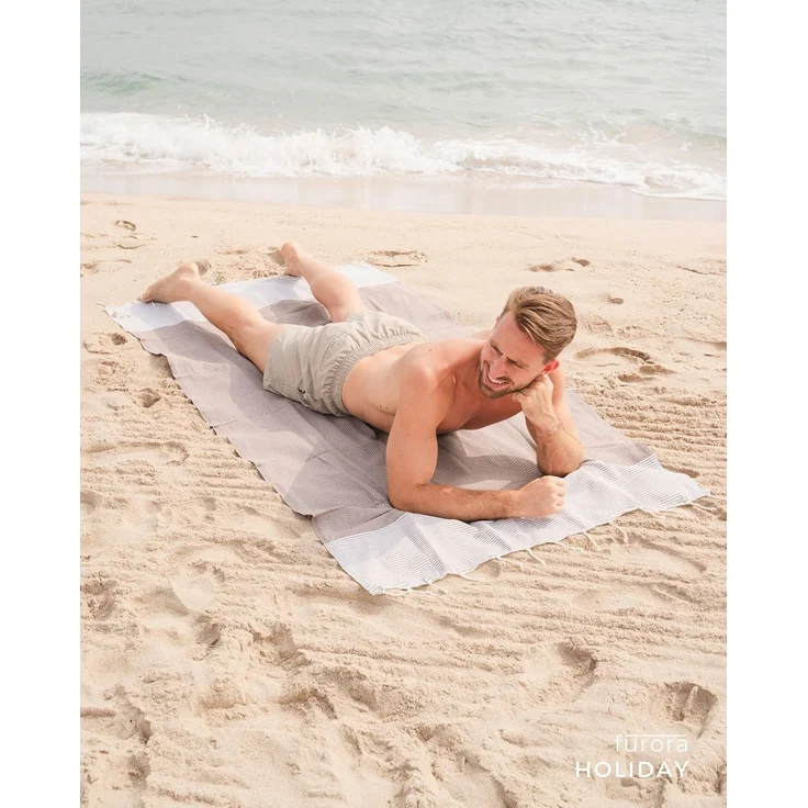 furora HOLIDAY Saunatuch Strandtuch Hamamtuch: groß 100x200 cm Saunatuch, Strandhandtuch dünn – Bild 6