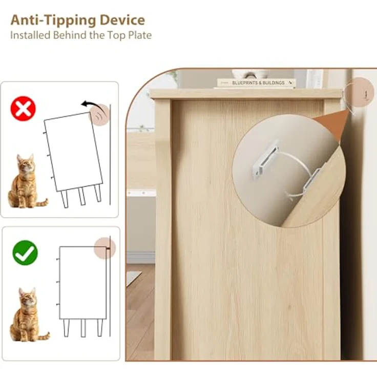 GarveeHome Kommode Für Das Schlafzimmer, Moderne Schubladenschrank Holz Mit 7 Schubladen Und Schwarzen Ringgriffen, Weißer Aufbewahrungskasten Für Wohnzimmer Und Flur, 137 x 40 x 76 cm – Bild 5