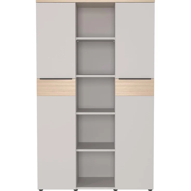 Germania Aktenschrank 4442-654 GW-Oviedo, in Kaschmir/Lindberg-Eiche-Nb, mit Türdämpfung, 120 x 197 x 40 cm (BxHxT) – Bild 4