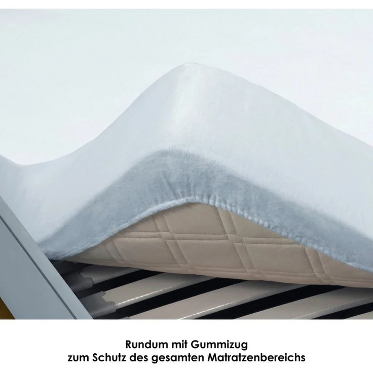 SETEX Molton Köper Matratzenschutz, 90x200 cm, Matratzenschoner aus 100 % Baumwolle, Basic, Weiß – Bild 3