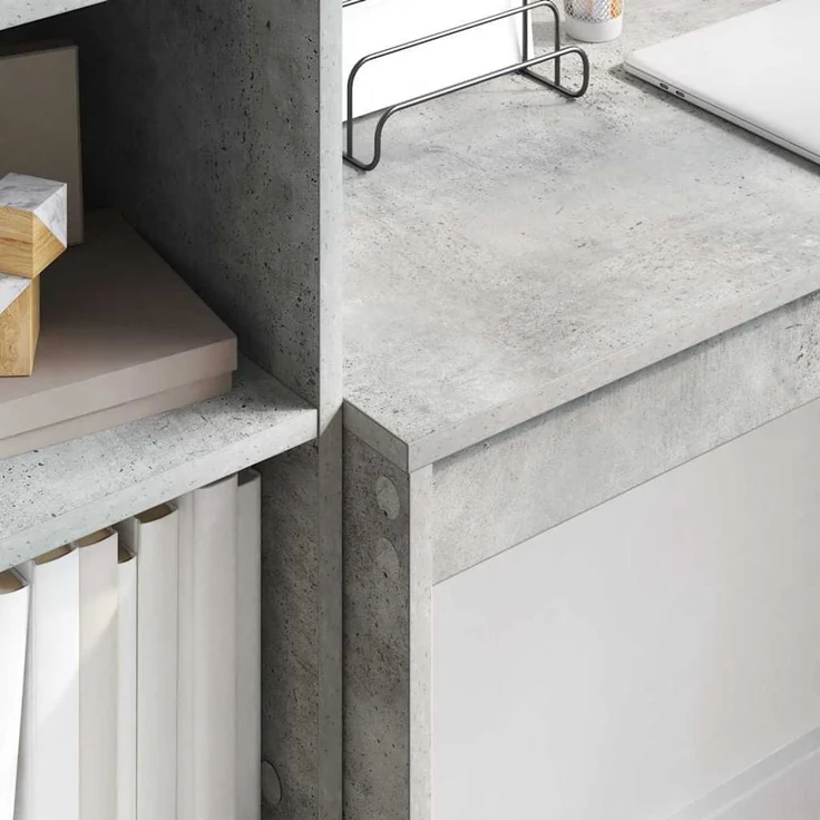 vidaXL Schreibtisch Beton Grau 100 x 40 x 76 cm 869405 – Bild 3