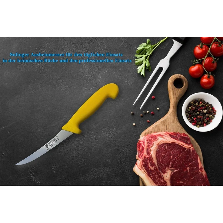 SMI Kochmesser 6-tlg Küchenmesser Set Solingen Metzgermesser Wetzstahl Ausbeinmesser – Bild 3