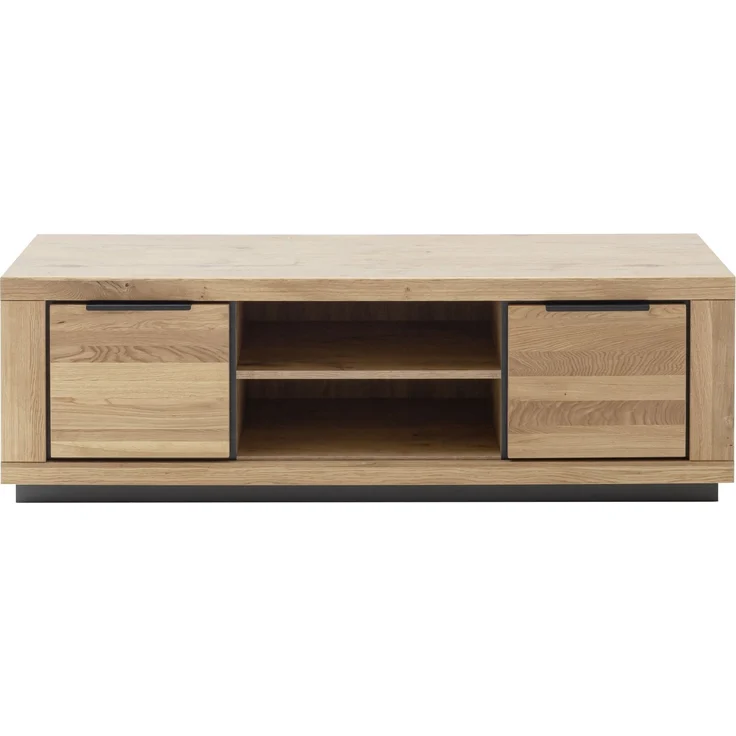 Lowboard >GRENO< in natur geölt, Wildeiche teilmassiv - 163x52x54cm (BxHxT) – Bild 3
