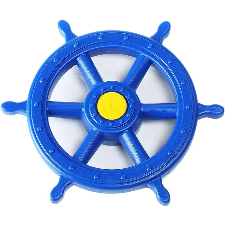 Gartenpirat Steuerrad Schiff Spielturm XXL Kunststoff blau Zubehör für Kinder Spielgerät