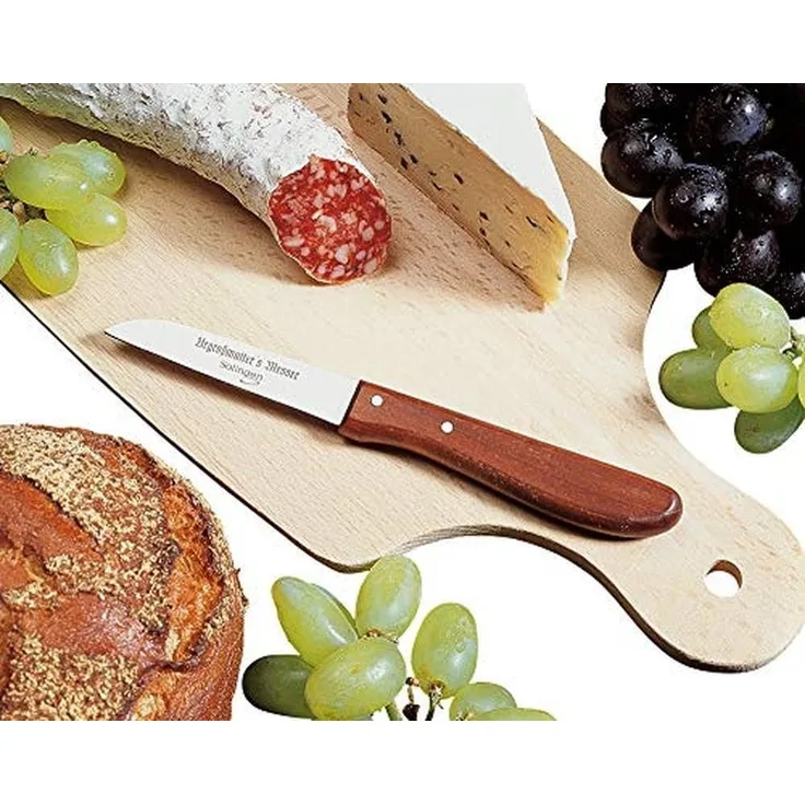 FACKELMANN NIROSTA Urgroßmutters Messer PRAKTIKA, Küchenmesser aus Edelstahl, Schälmesser mit Holzgriff (Farbe: Braun-Silber), Menge: 1 Stück