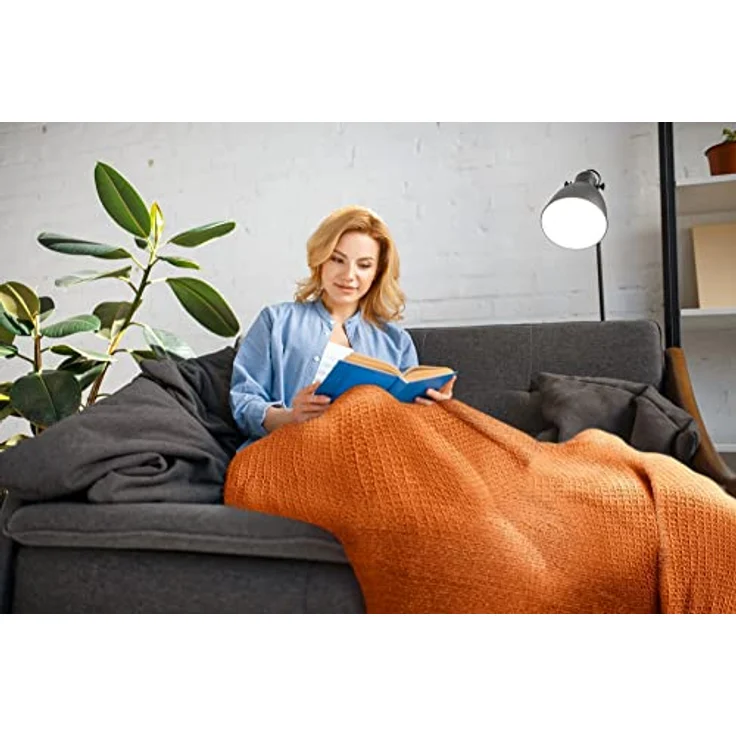Emma Barclay Honeycomb — schlichte Überdecke für Sessel und Sofas aus recycelter Baumwolle mit Waffelstruktur, 50x60 cm (127x152 cm) – Bild 6