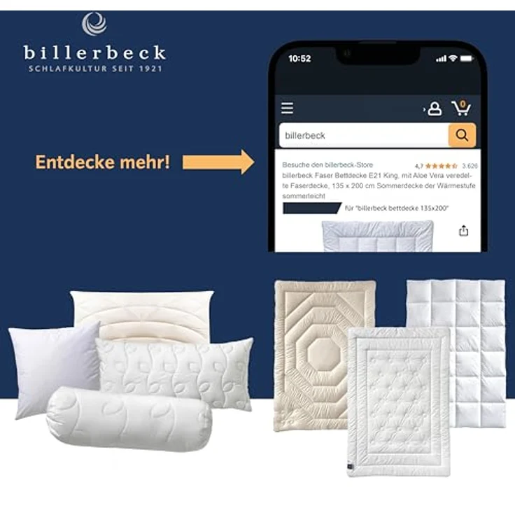 Billerbeck Faserdecke 321 Classic Clean Duo warm, Füllung: AIRSOFT Faser|200x200 cm – Bild 8
