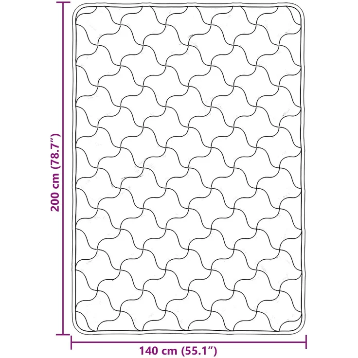 vidaXL Winterbettdecke 140 x 220 cm Winter Rosa Atmungsaktiv 42026338 – Bild 10