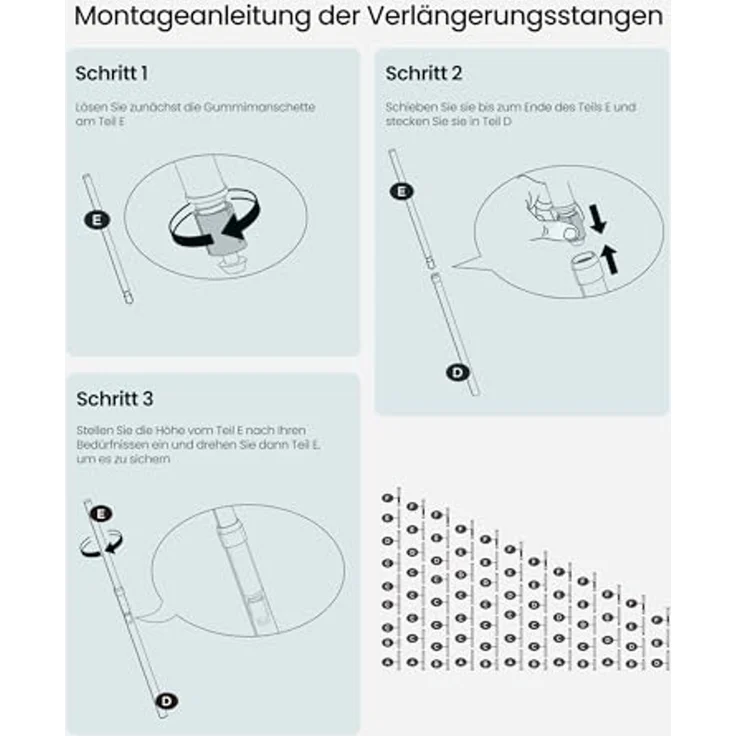 Songmics Duschregal mit 4 Ebenen, höhenverstellbar, ohne Bohren, Stahl wolkenweiß, 35 x 26,7 x (80-323) cm – Bild 4