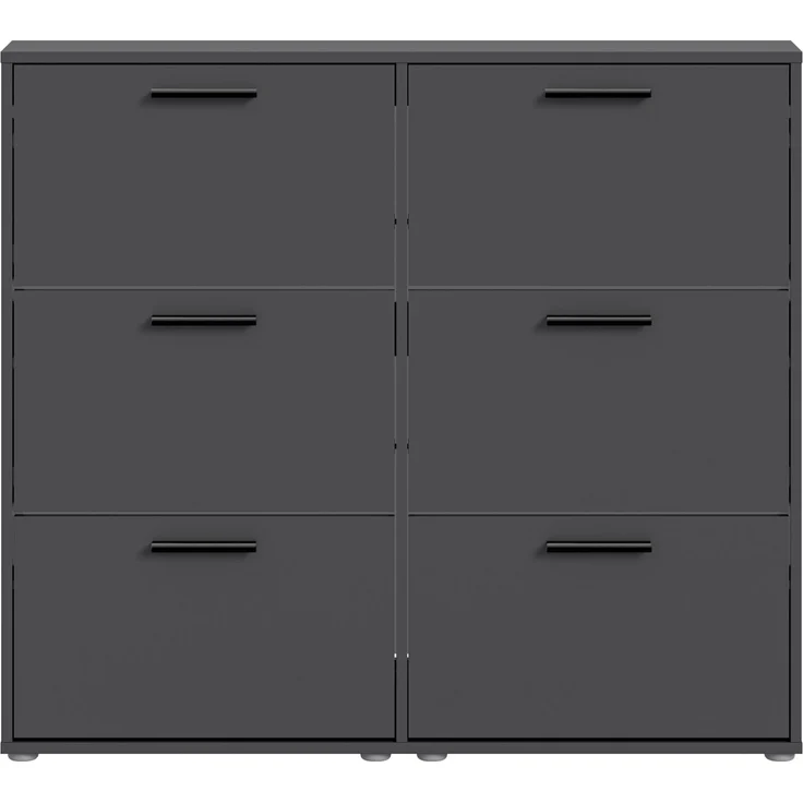 Carryhome 'SAM' Schuhkipper, Holznachbildung anthrazit, 116 x 103 x 17 cm, Platz für 18 Paar Schuhe – Bild 8