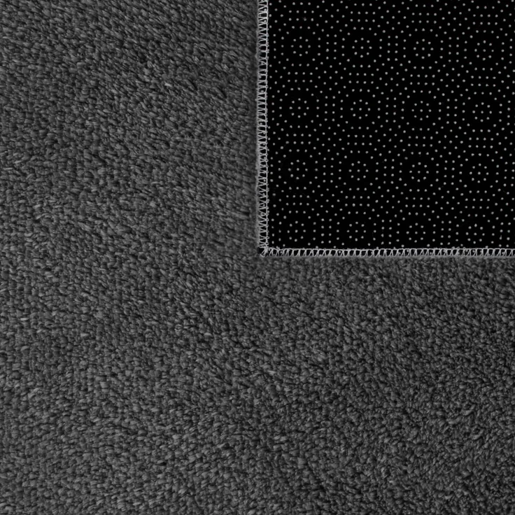 Paco Home Waschbarer Teppich Wohnzimmer Schlafzimmer Kurzflor rutschfest Flauschig Weich Moderne Einfarbige Muster, Grösse:100x200 cm, Farbe:Anthrazit – Bild 5