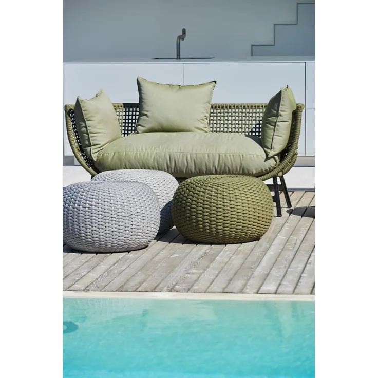 Hocker Moon aus Kunststoff, Olive, 40 x 40 x 50 cm – Bild 4