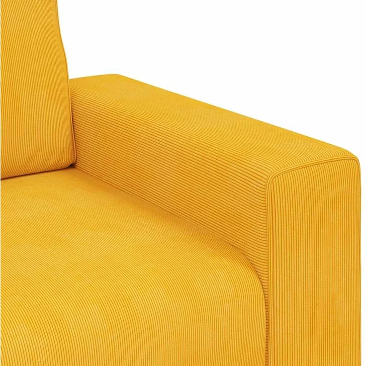 vidaXL Zweisitzer-Sofa Hellgelb 160x77x82 cm Cordstoff 4105198 – Bild 6