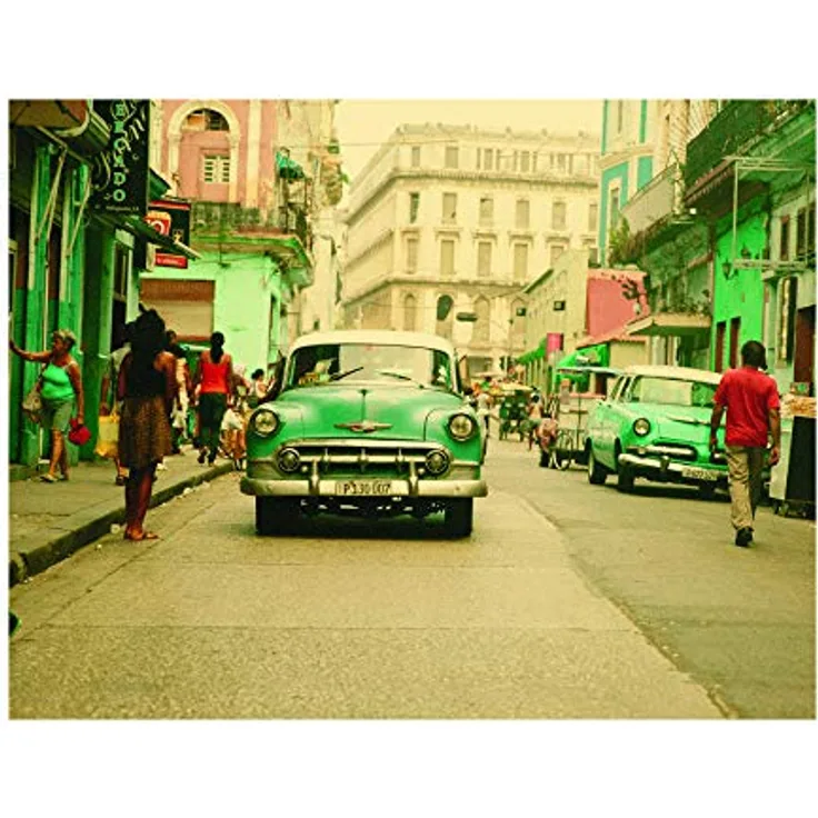 Komar Wandbild Cuba Rush, dekoratives Poster auf hochwertigem Fotopapier, 50 x 40 cm, ohne Rahmen, MADE IN GERMANY
