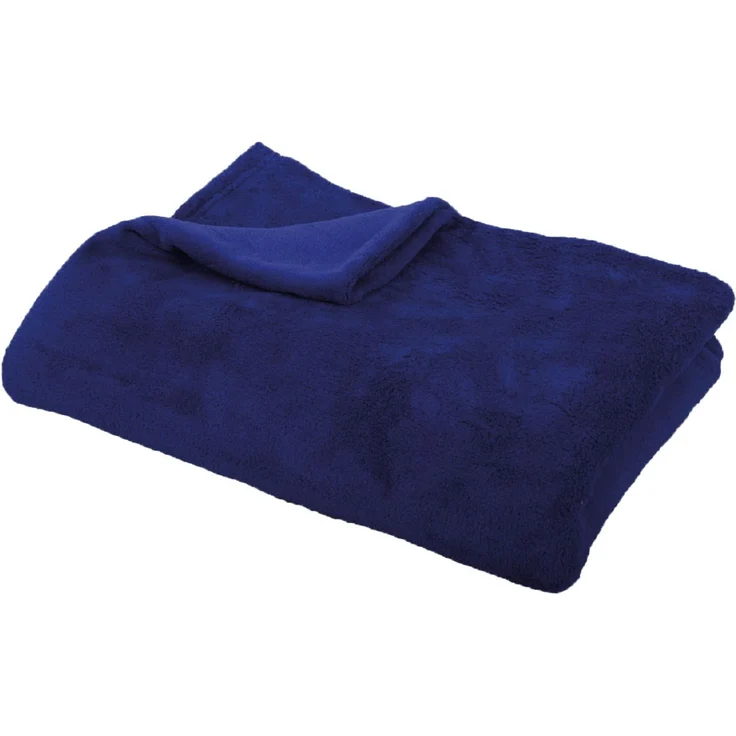 Babydecke Mikrofaser Bestcount 60x80 cm blau - königsblau – Bild 3