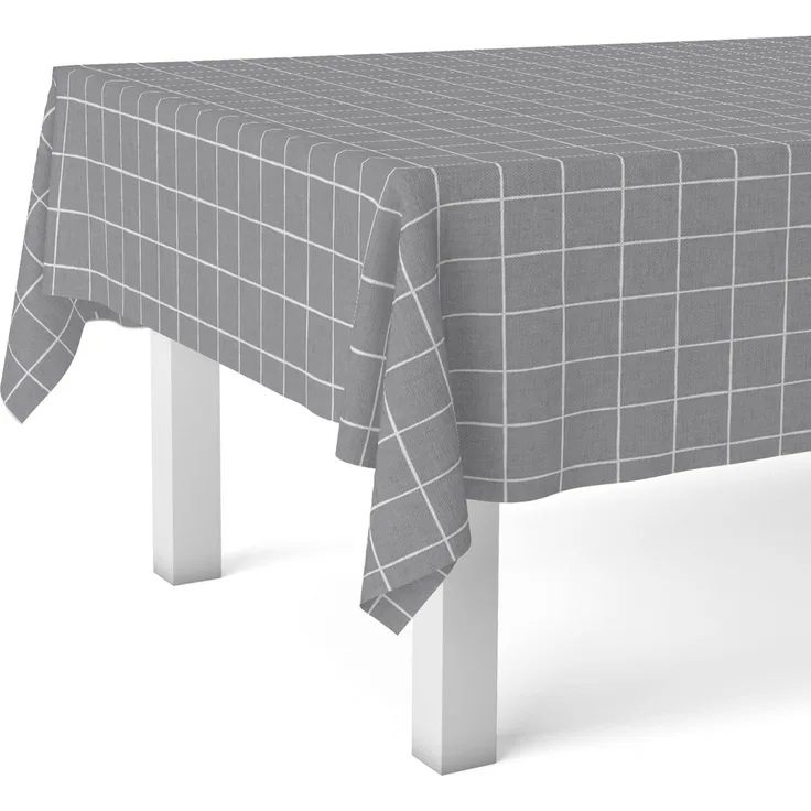 Martina Home Tischdecke, Wachstuch, quadratisch, Grau, 250x140 cm