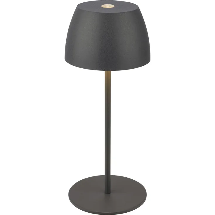 DiKa LED Akku-Tischleuchte Serina Mini Touch anthrazit 20 x 8 cm warmweiß