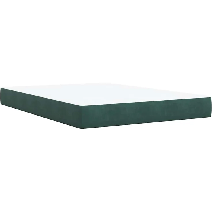 vidaXL Boxspringbett mit Matratze Dunkelgrün 140x190 cm Samt 3287737 – Bild 7