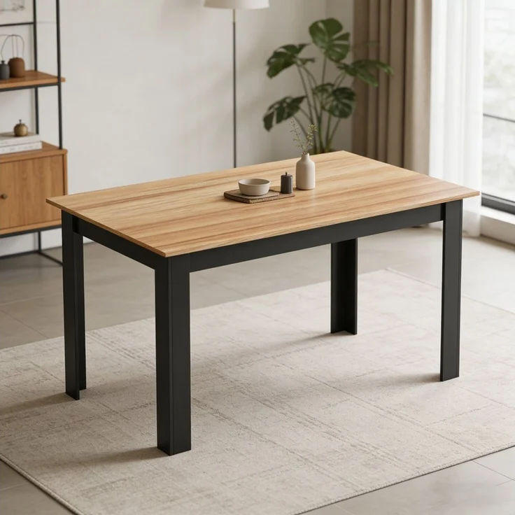 Mondeer Esstisch Esszimmertisch, Stilvoll und langlebig 138 x 90 x 75 cm – Bild 3