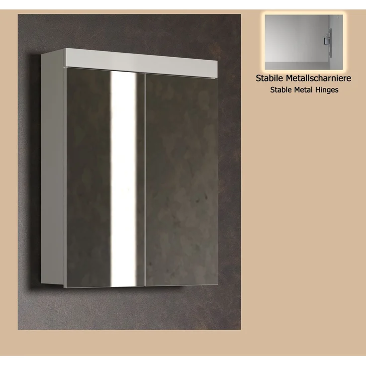 Trendteam 'Amanda' Spiegelschrank, Holz, 77 x 17 x 60 cm, Weiß Hochglanz – Bild 15