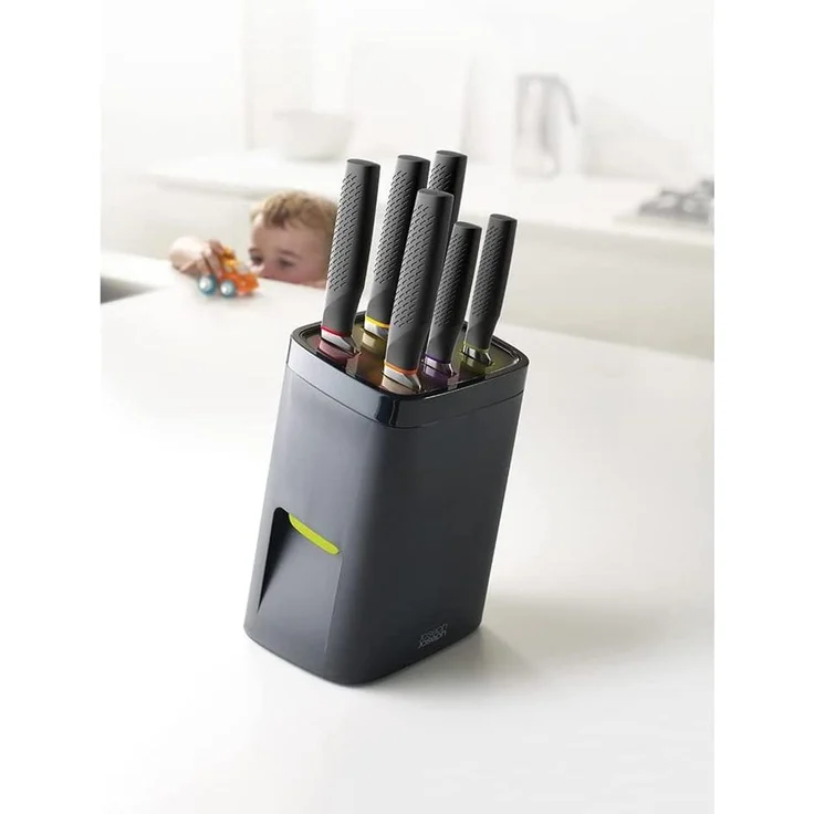 Joseph Joseph LockBlock - Messerblock inkl. 6 Messer - dunkelgrau – Bild 2