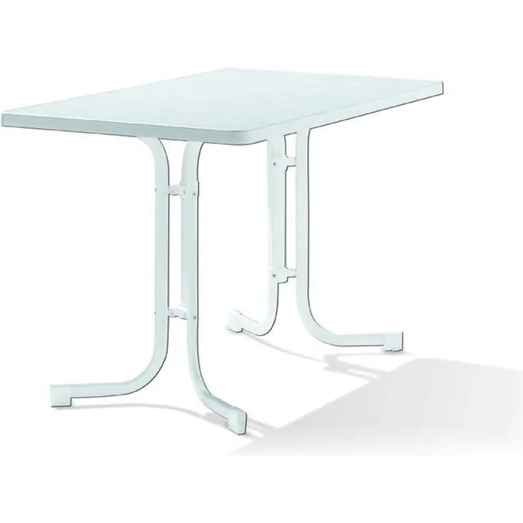 Klapptisch >Boulevard< in Mamor weiß, mecalit®-PRO - 115x72x69cm (BxHxT)