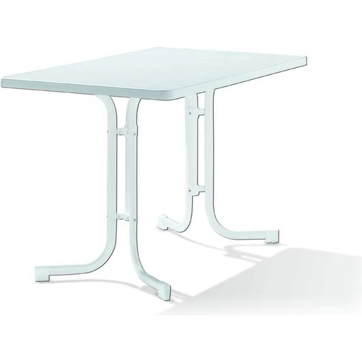 Klapptisch >Boulevard< in Mamor weiß, mecalit®-PRO - 115x72x69cm (BxHxT) – Bild 1