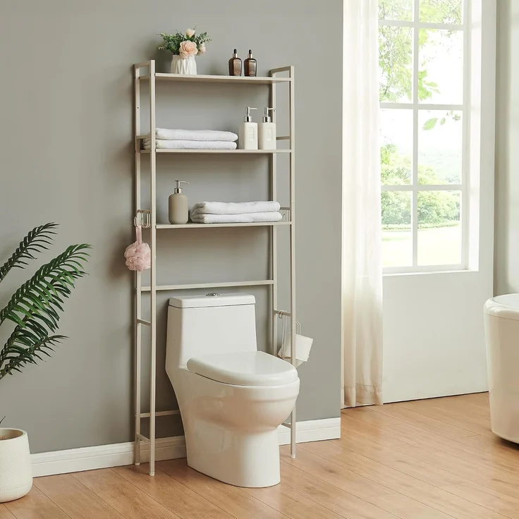 Toilettenregal Ljukhobro 164x64x20 cm Grau [en. casa] – Bild 1
