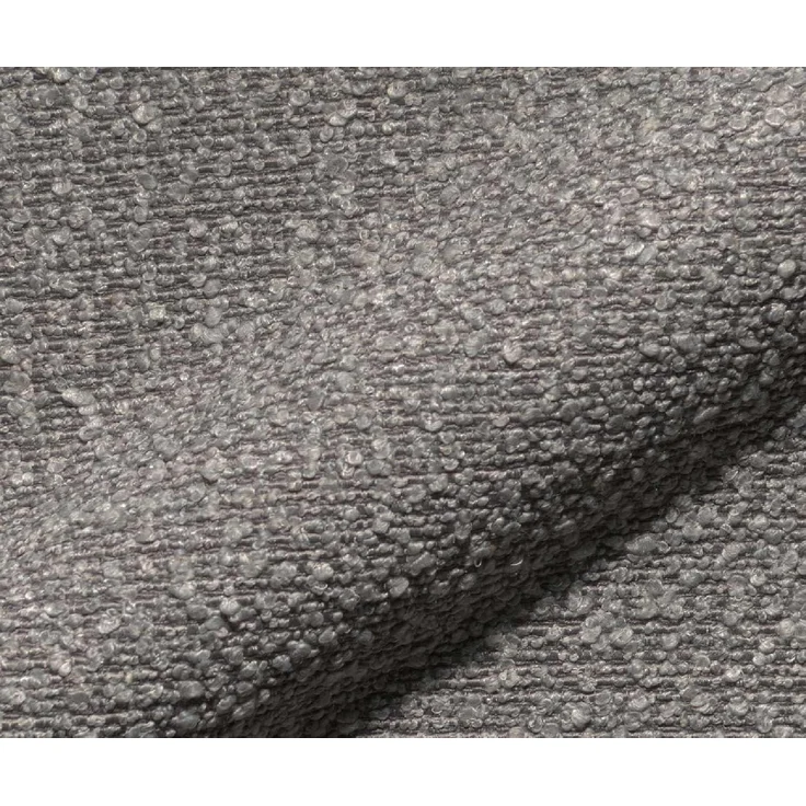Esszimmerstuhl Nube-Flex mit Armlehnen Bouclé Silbergrau 4-Fuß konisch Schwarz Taschenfederkern – Bild 5